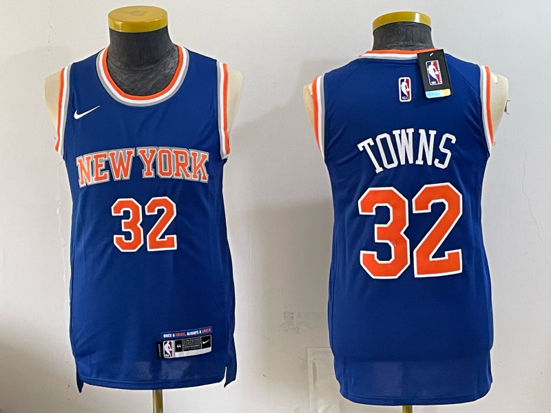 Men New York Knicks #32 Towns blue 2026 Nike NBA jersey 063005